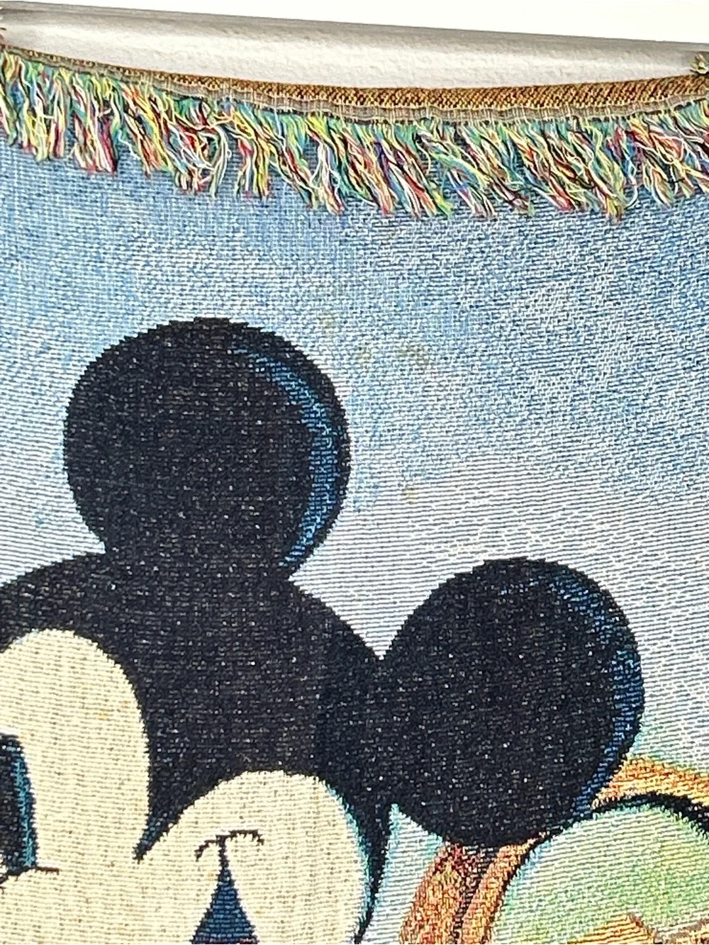 Mickey & Minnie Mouse Throw Blanket 50x62 Afghan Tapestry Walt Disney World